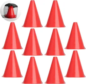 7 Inch Cones Sports, 10 PCS Soccer Cones, Marker Cones for Basketball Football Sports Agility Training, and Multi-Sport Activities, Ideal for Sports Training, Games, and Kid's Home Fitnes