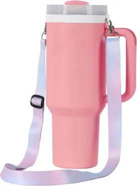 Adjustable Water Bottle Holder with Strap 30-59", Compatible with Stanley 40/30/20oz Tumbler, Owala, Hydroflask and YETI, Water Bottle Carrier for Outdoor Gym Travel, Cup Accessories, Unicorn