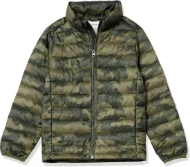 Amazon Essentials Boys and Toddlers' Lightweight Water-Resistant Packable Puffer Jacket