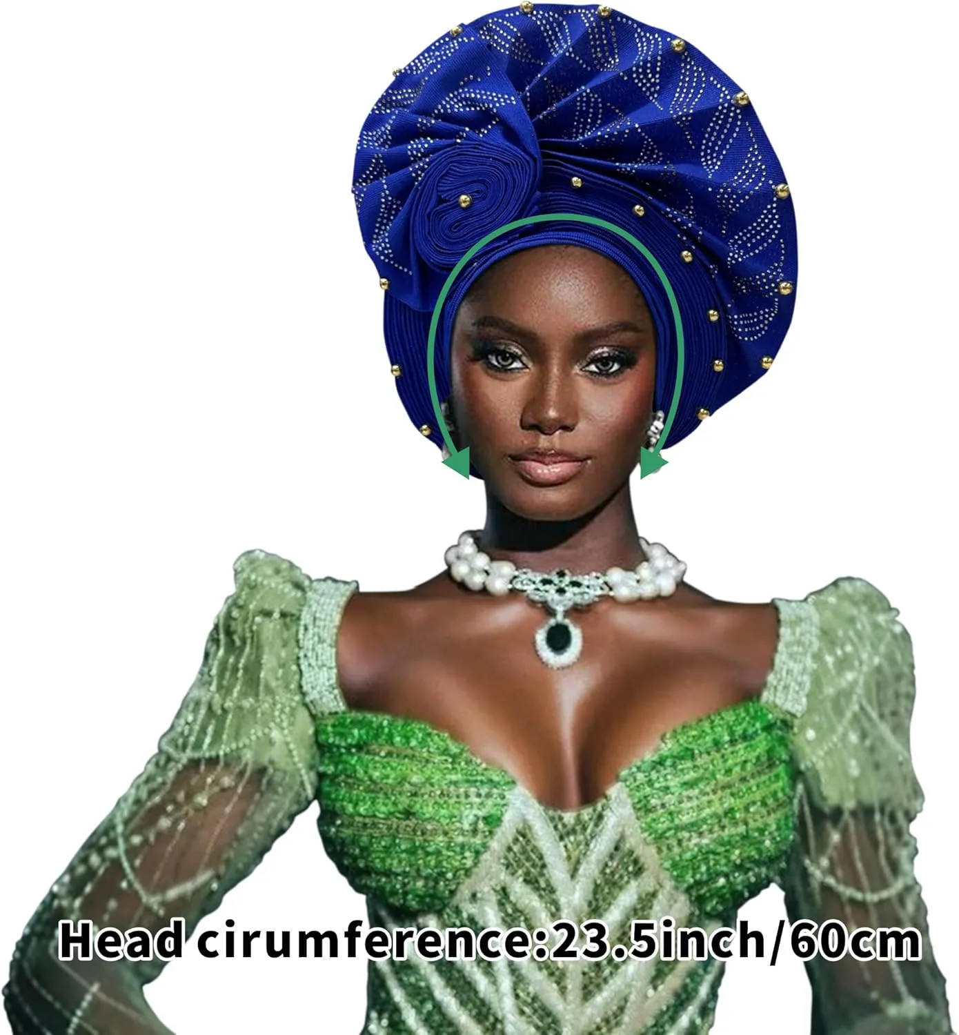 Auto Gele African Head Tie of Nigeria ASO Oke Headwraps Hat Turban Wedding Party Handmade Elegant Hair Wear Cap for Women