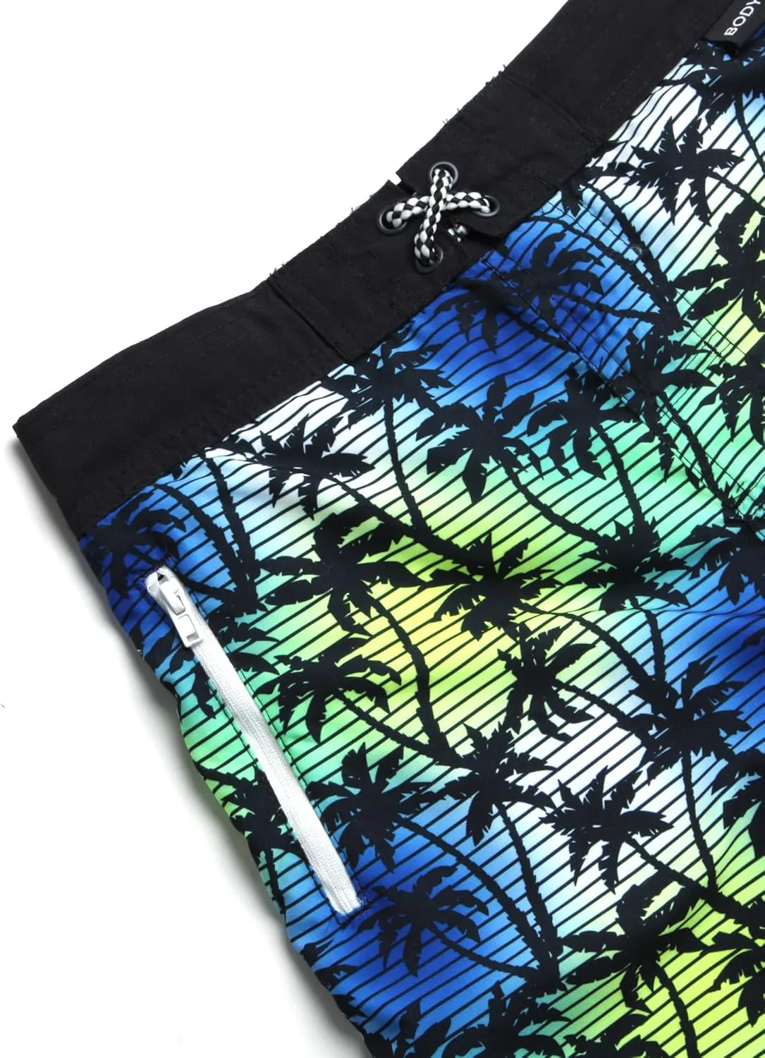 Body Glove Boys Swim Board Shorts - UPF 50  Quick Dry Boys Swim Trunks Bathing Suit Kids Swimwear with Pockets(Sizes: 8-18)
