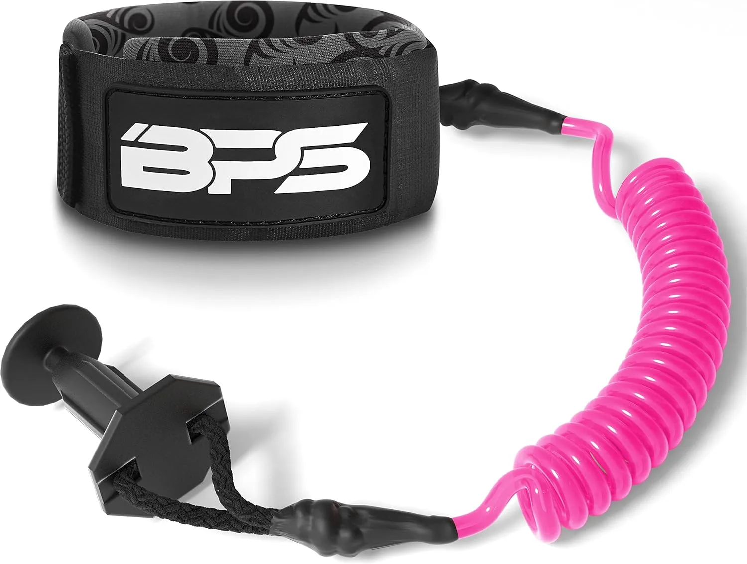 BPS New Zealand Storm Bodyboard Leash  Premium Coil 4ft Coiled Wrist Boogie Board Leashes with Plug