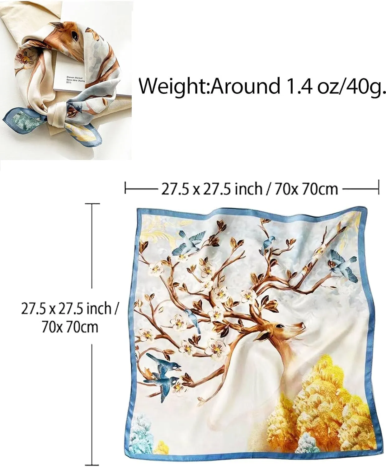 Dailyacc Hair Bandanas Scarf For Women Lightweight Fashion Neck Silk Satin Head Scarves For Sleeping Handbags Scarf