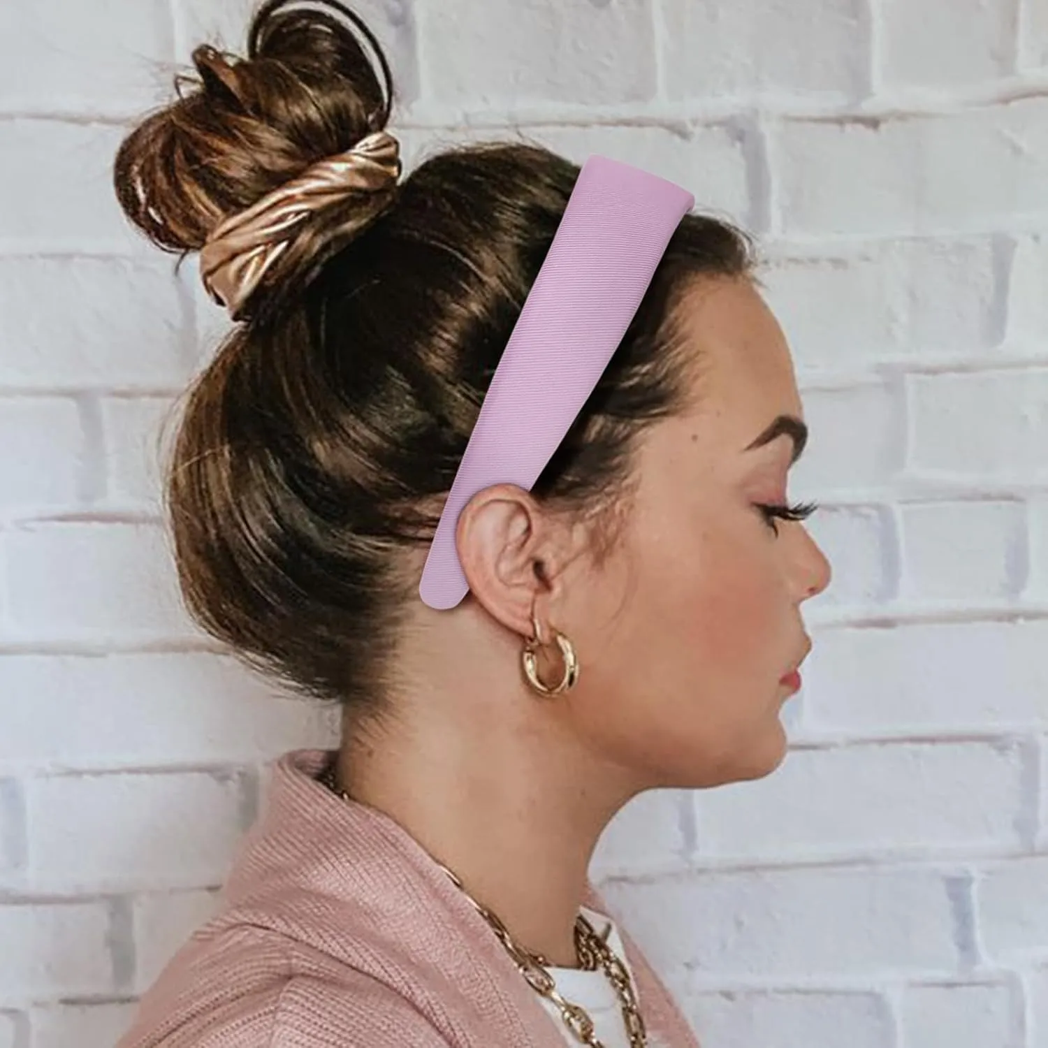 DRESHOW 4 Pcs Wide Headbands for Women Girls Turban Vintage Boho Head Bands Fashion Non Slip Head Wraps Hoop Hair Accessories