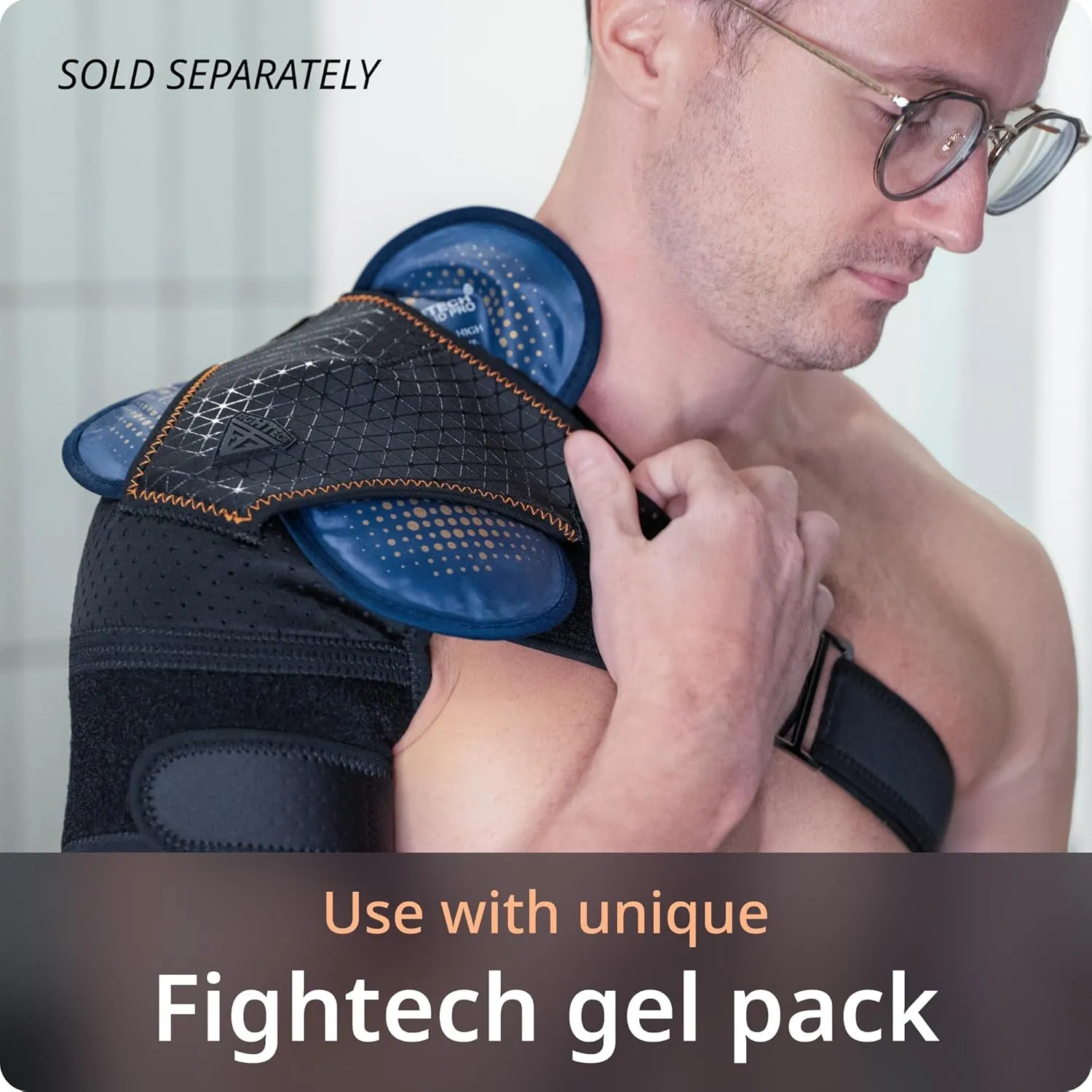 FIGHTECH Shoulder Brace for Torn Rotator Cuff for Men and Women - Support & Pain Relief (Copper Black, Large/X-Large)