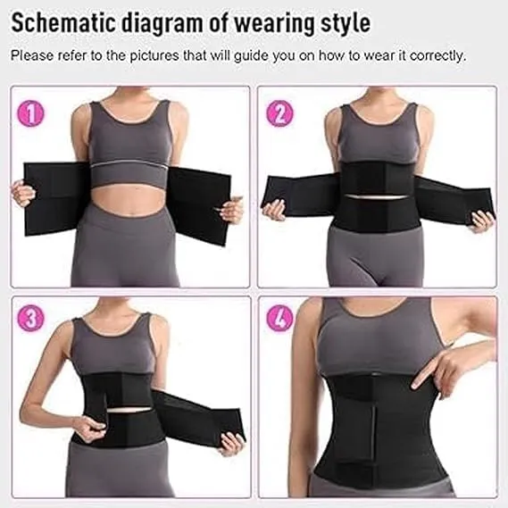 Floralshe Belt Waist Cincher Ab Belt Tummy Control Body Shaper with Triple Wrap Women, Floralshe Fajas Waist Trainer