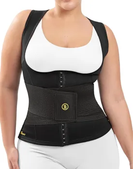 HOT SHAPERS Womens Hourglass Body Sculpting Kit - Waist Cincher & Waist Trainer with Sweat Fabric for Full-Body Contouring