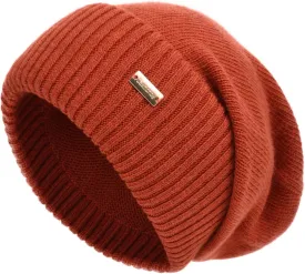 jaxmonoy Slouchy Beanies for Women Winter Lightweight Ladies Knit Hat Cuffed Soft Warm Slouch Beanie Cap - Brown