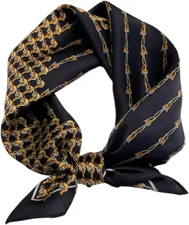 JERLA Women's Men's Small Square satin 100% Real Mulberry Silk Scarfs paisley Hair head face scarf 21" x 21"