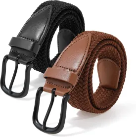 Kajeer Kids Belt for Boy, Stretch Braide Toddler Belt Pin Buckle Elastic Woven PU Golf Toddler Youth Belt for Casual