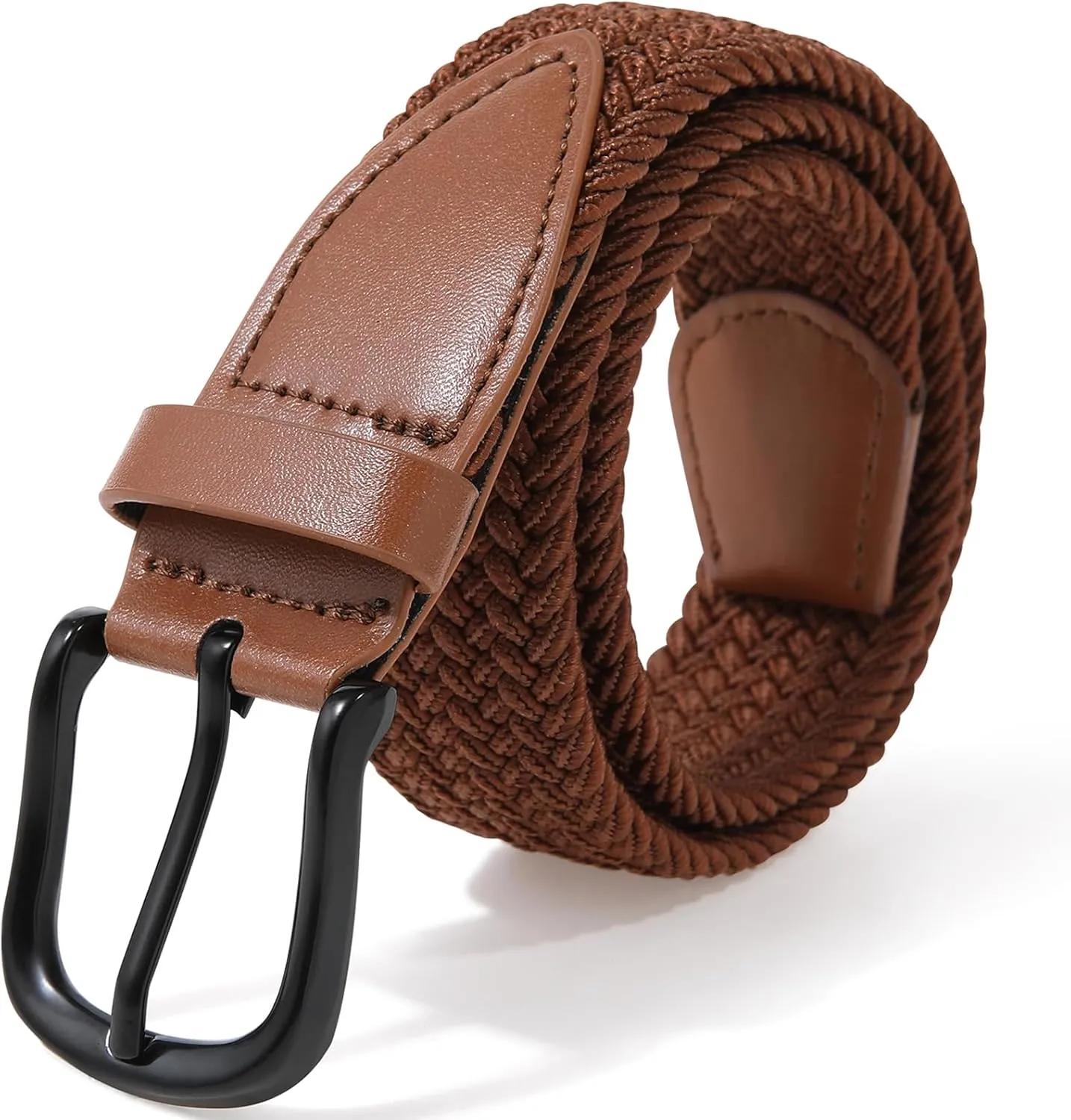 Kajeer Kids Belt for Boy, Stretch Braide Toddler Belt Pin Buckle Elastic Woven PU Golf Toddler Youth Belt for Casual