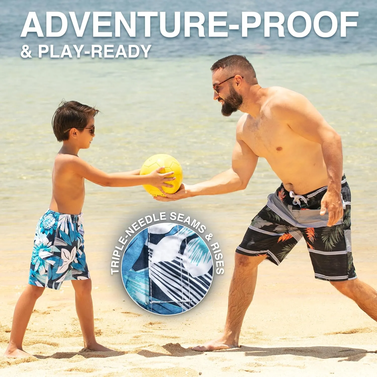 Kanu Surf Boys' Reflection Quick Dry UPF 50  Beach Swim Trunk