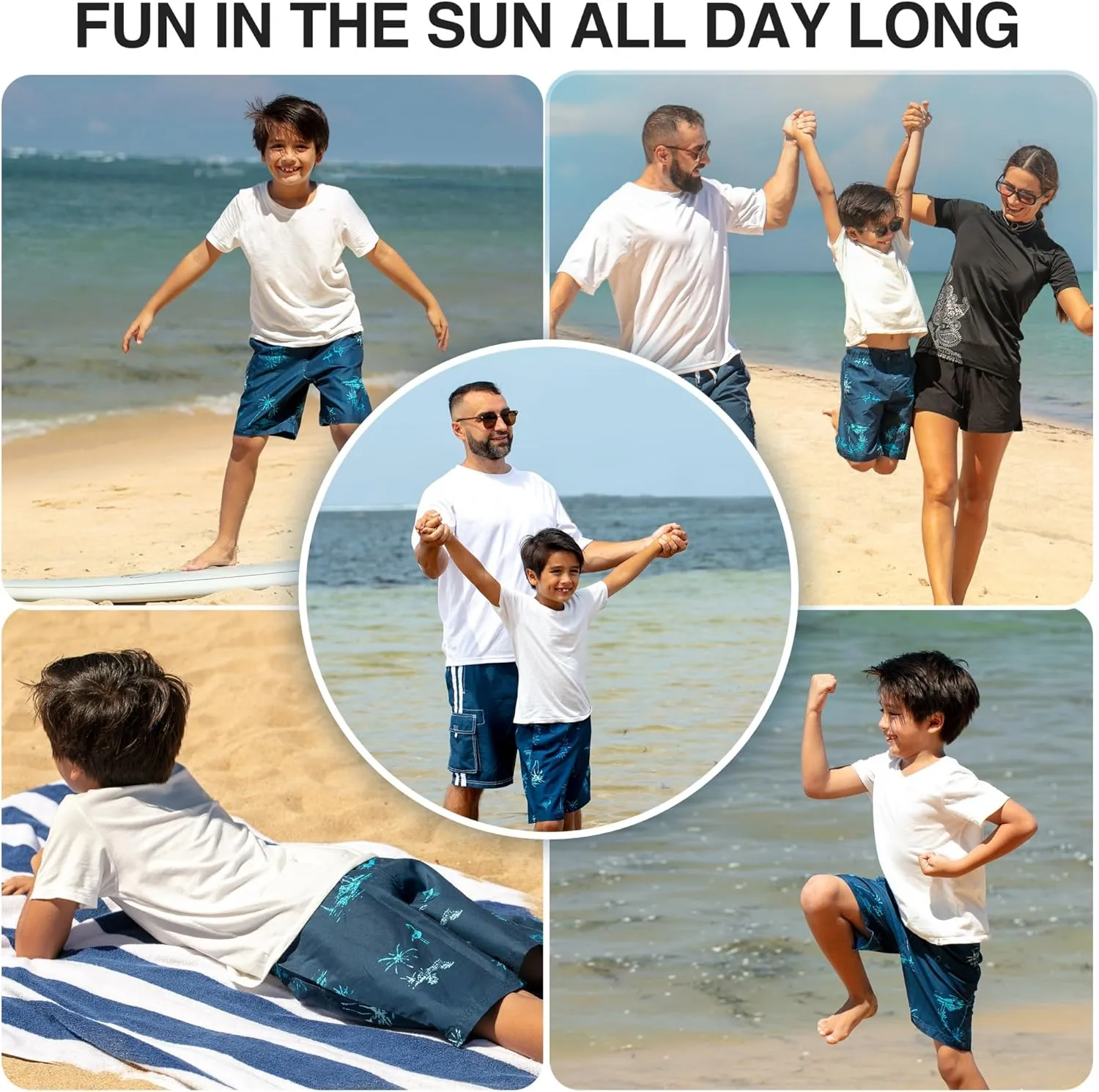 Kanu Surf Boys' Specter Quick Dry UPF 50  Beach Swim Trunk