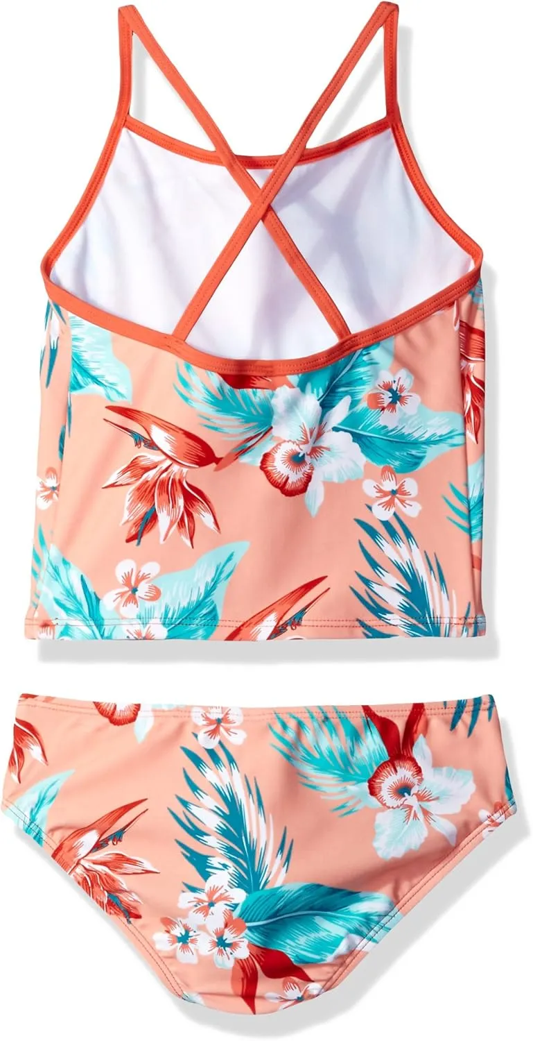 Kanu Surf Girls' Melanie Beach Sport UPF 50  Banded Tankini 2-Piece Swimsuit