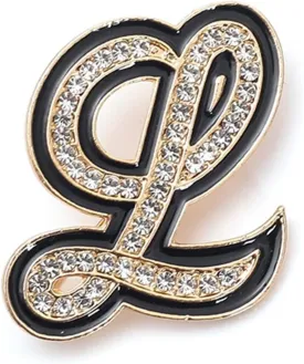Letter Brooches and Pins for Women A-Z Letter Brooch Pins for Backpacks Crafts Fashion Crystal Rhinestone Initial Pins Gifts Custom Jewelry for Men Women