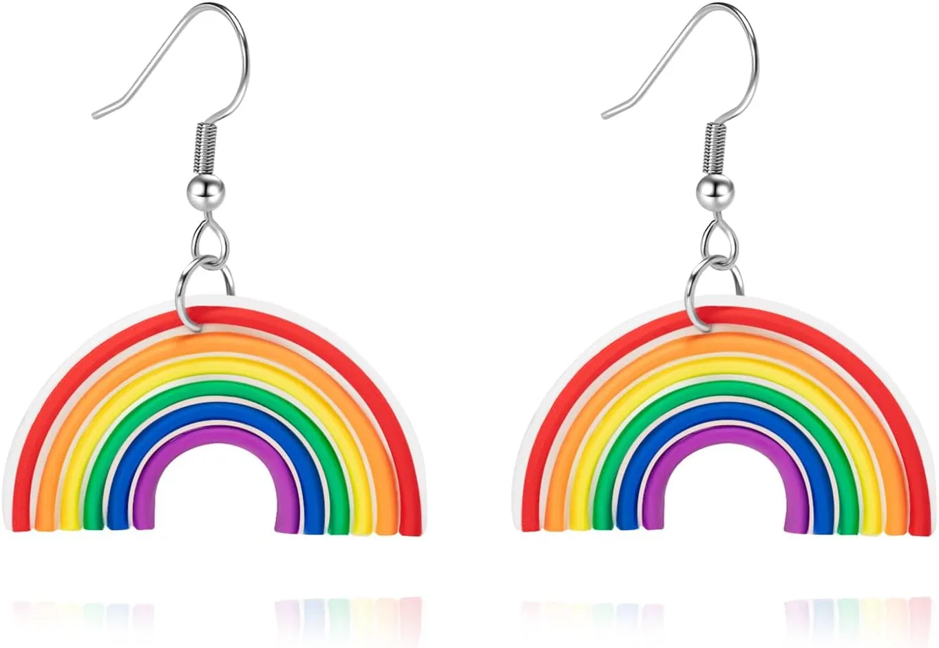 LGBT Love Pride Earrings for Women Gay Lesbian Rainbow Heart Dangle Earrings LGBT Pride Gifts