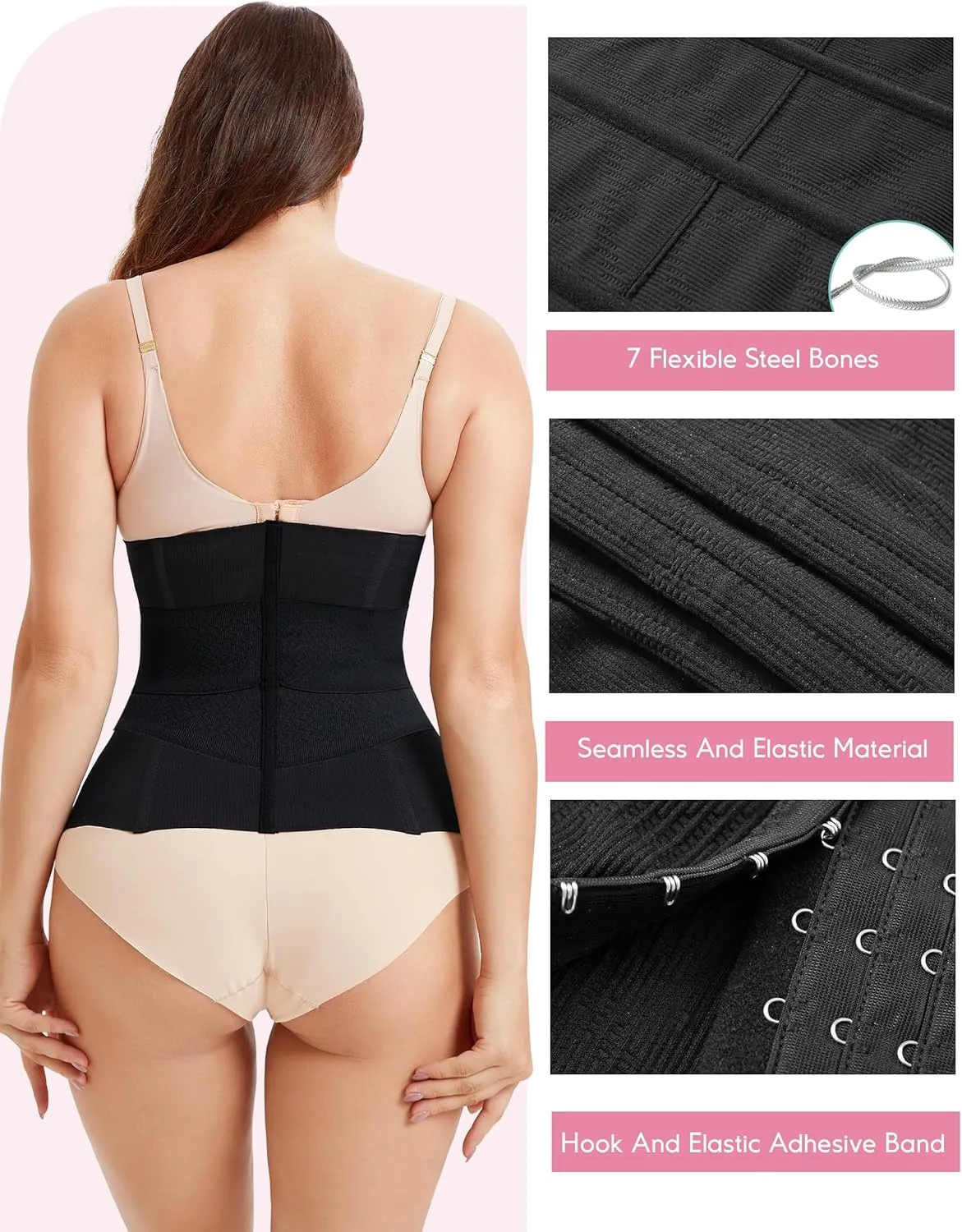 LODAY Waist Trainer Corset Shapewear Tummy Control Body Shaper Waist Cincher for Women Postpartum Belly Band Wrap