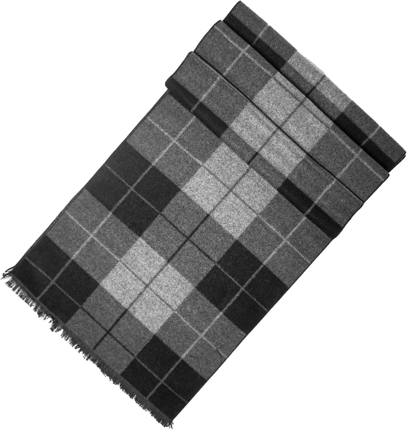 Mens Cashmere Winter Scarf Soft Warm Wool Scarves Plaid Tassel Scarf for Men