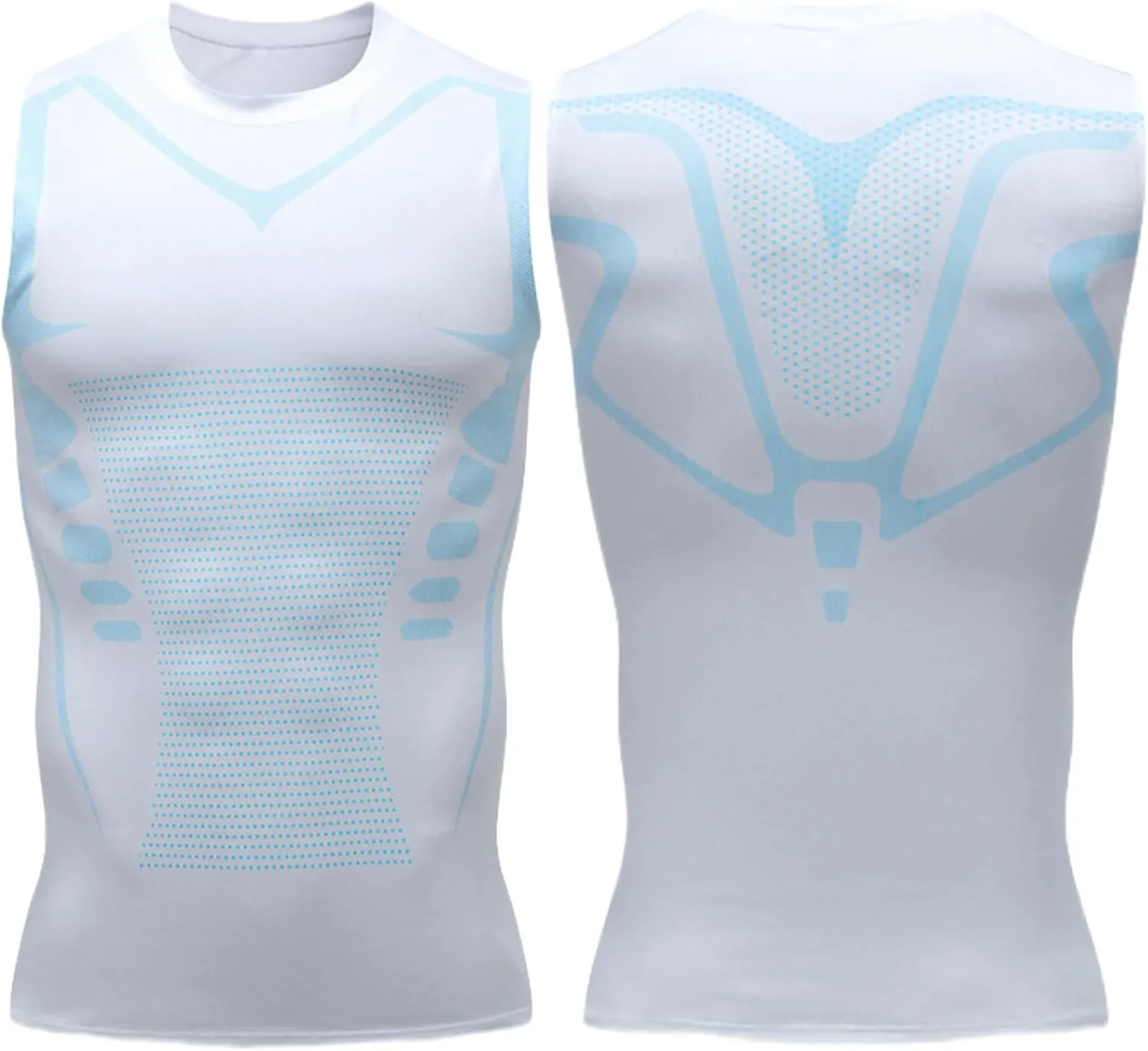 Mens Slimming Compression Shirt, Slimming Undershirt Shirts for Men Body Shaper Vest Shapewear Tummy Control