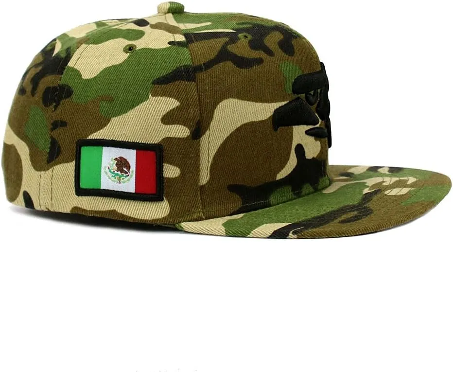 Mexican Mexico Hat Hecho En Mexico Eagle Aguila Snapback Flat Bill Baseball Cap