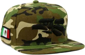 Mexican Mexico Hat Hecho En Mexico Eagle Aguila Snapback Flat Bill Baseball Cap