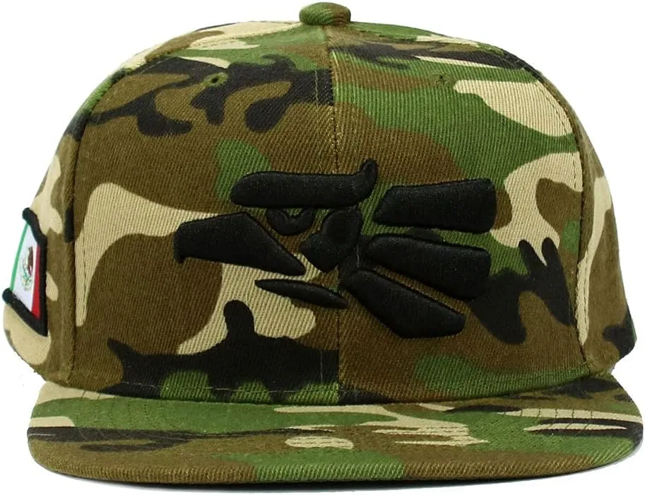 Mexican Mexico Hat Hecho En Mexico Eagle Aguila Snapback Flat Bill Baseball Cap