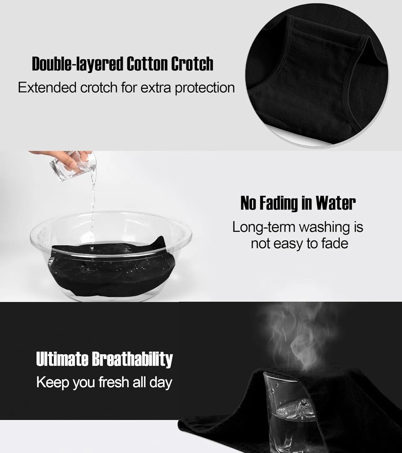 OLIKEME High Waisted Underwear for Women Tummy Control Full Coverage Cotton Ladies Panties Soft Stretch Briefs