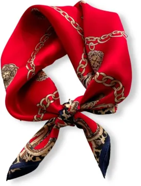 PoeticEHome 100% Mulberry Silk Neck Scarf 21"x21" Small Square Scarfs for Women Gift Packed