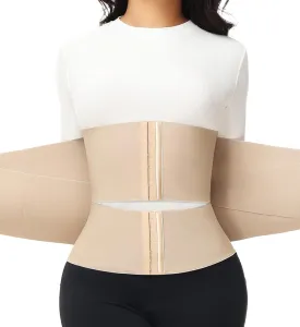 SHAPSHE Waist Trainer For Women Tummy Control Workout Waist Cincher Segmented Triple Wrap Belt Postpartum Girdle with Hooks
