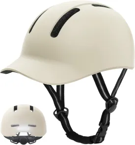 Shinmax Bike Helmet - Lightweight Adjustable Baseball Cap Style Cycling Helmet with Long Visor, Reflective Strip, for Urban Commuter, Mountain & Road Biking
