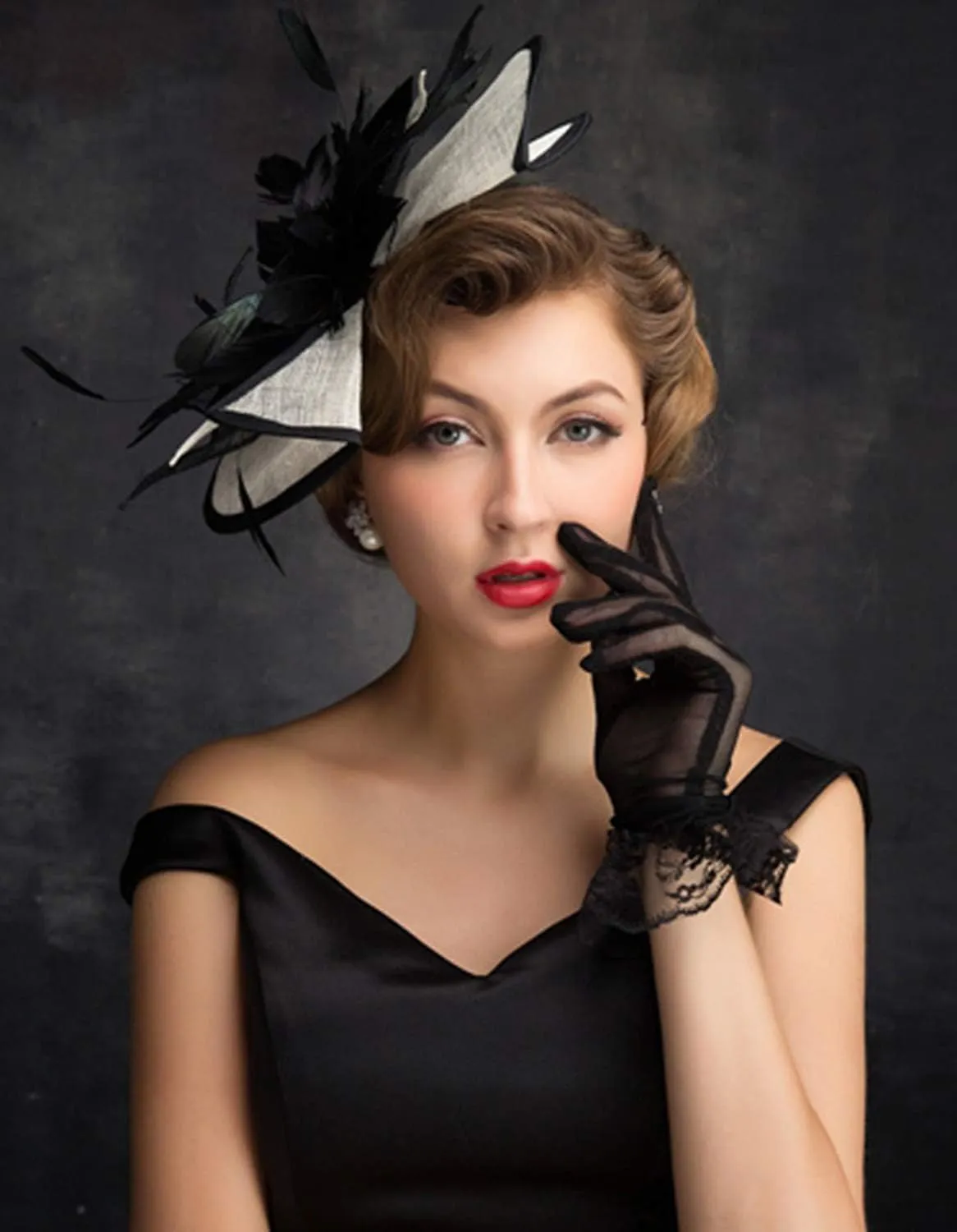 Women Fascinators Derby Church Tea Party Wedding Flower Feathers Headpiece with Headband Clips