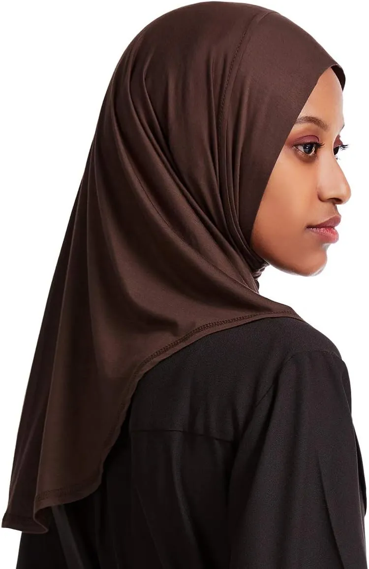Women Muslim Elastic Inner Hijab Cap Soft Stretchy Turban Islamic Overhead Full Head Cover for Ramadan