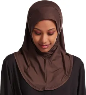 Women Muslim Elastic Inner Hijab Cap Soft Stretchy Turban Islamic Overhead Full Head Cover for Ramadan