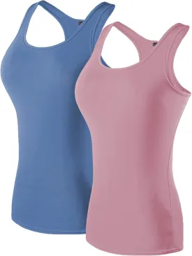 Women's Fitness Fast Dry Compression Running Sleeveless Athletic Tank Top 2/3 Packs