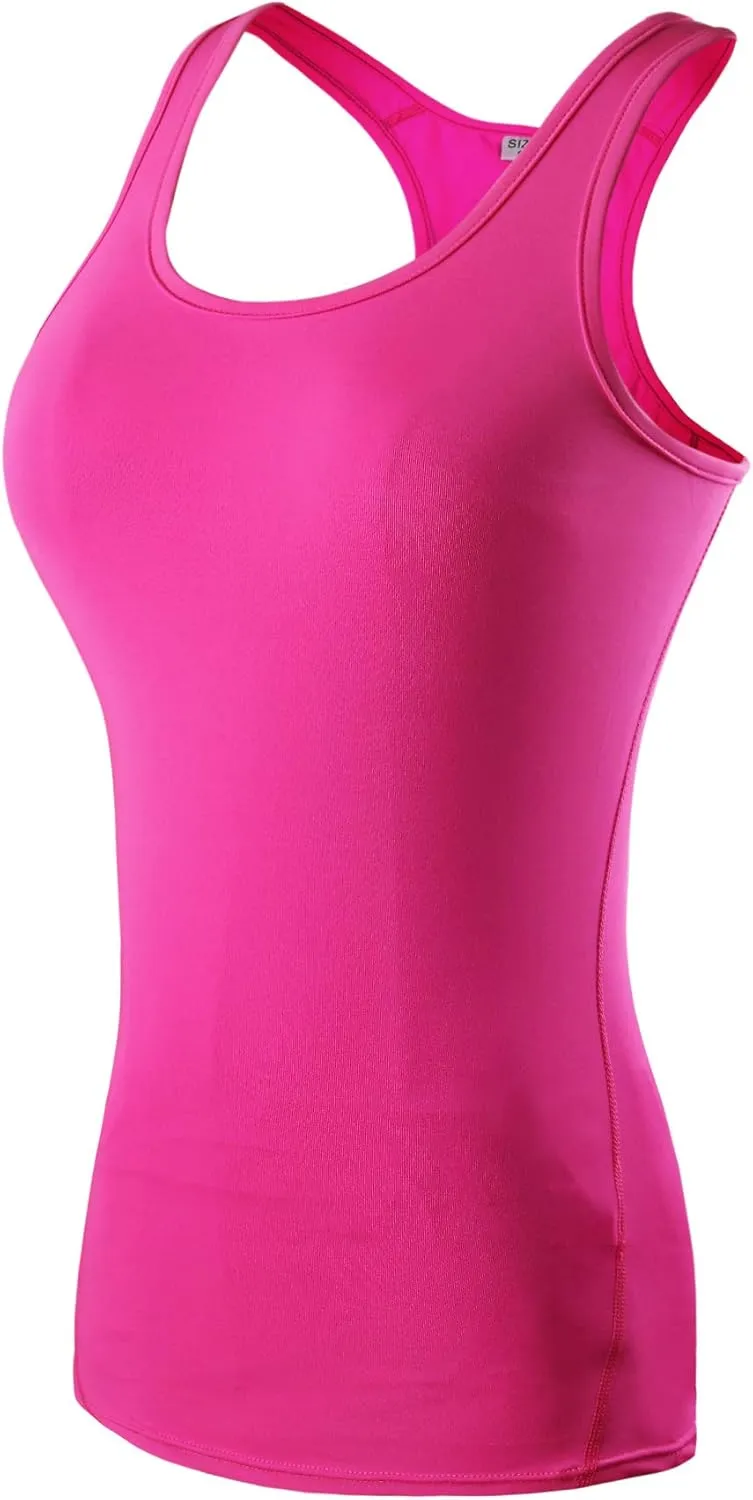 Women's Fitness Fast Dry Compression Running Sleeveless Athletic Tank Top 2/3 Packs