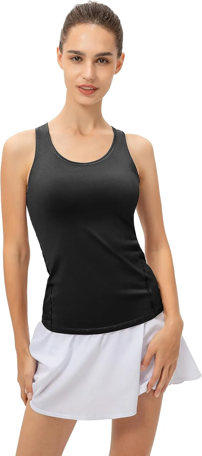 Women's Fitness Fast Dry Compression Running Sleeveless Athletic Tank Top 2/3 Packs