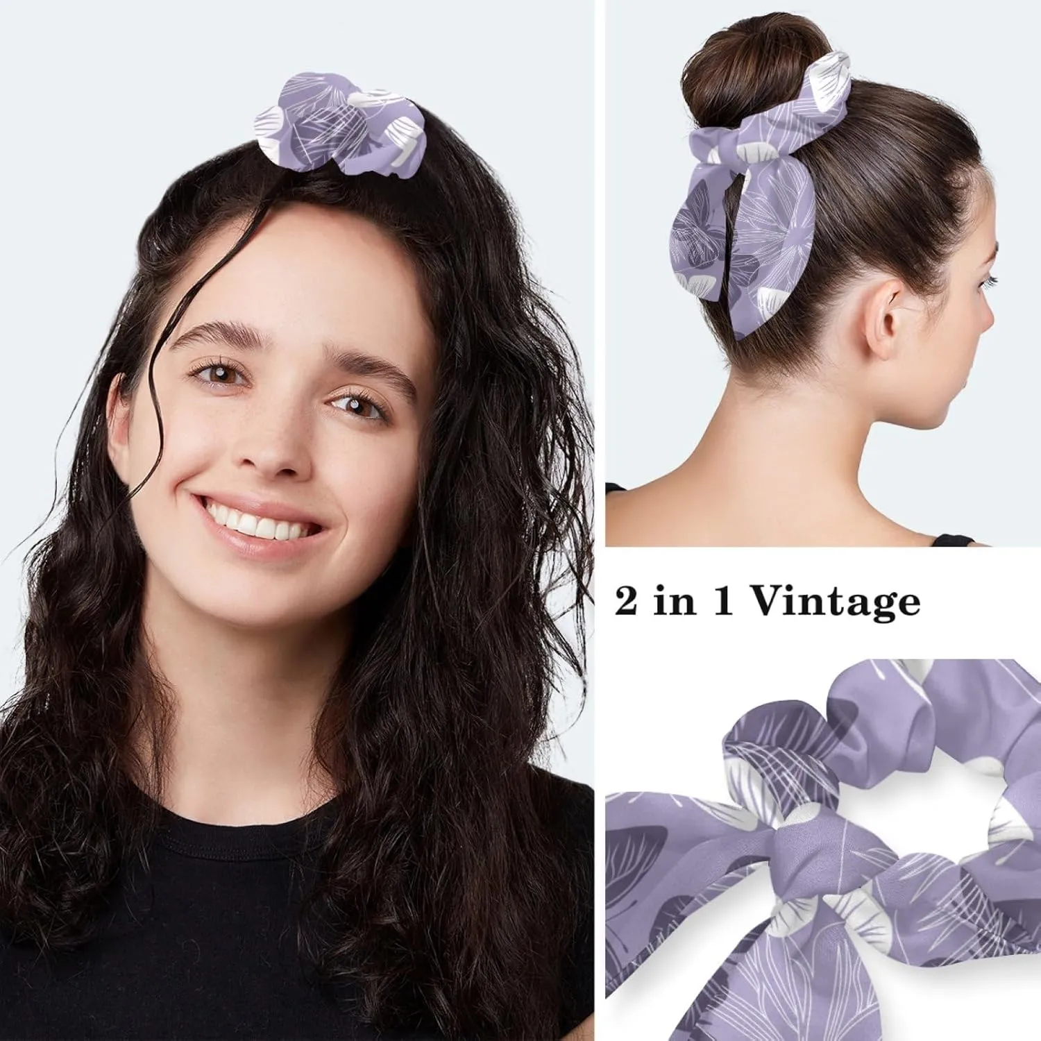 Work Caps Bouffant Surgical Cap with Hair Tie Cow Skin Print Pink Ponytail Holder Tie Back Scrub Hat