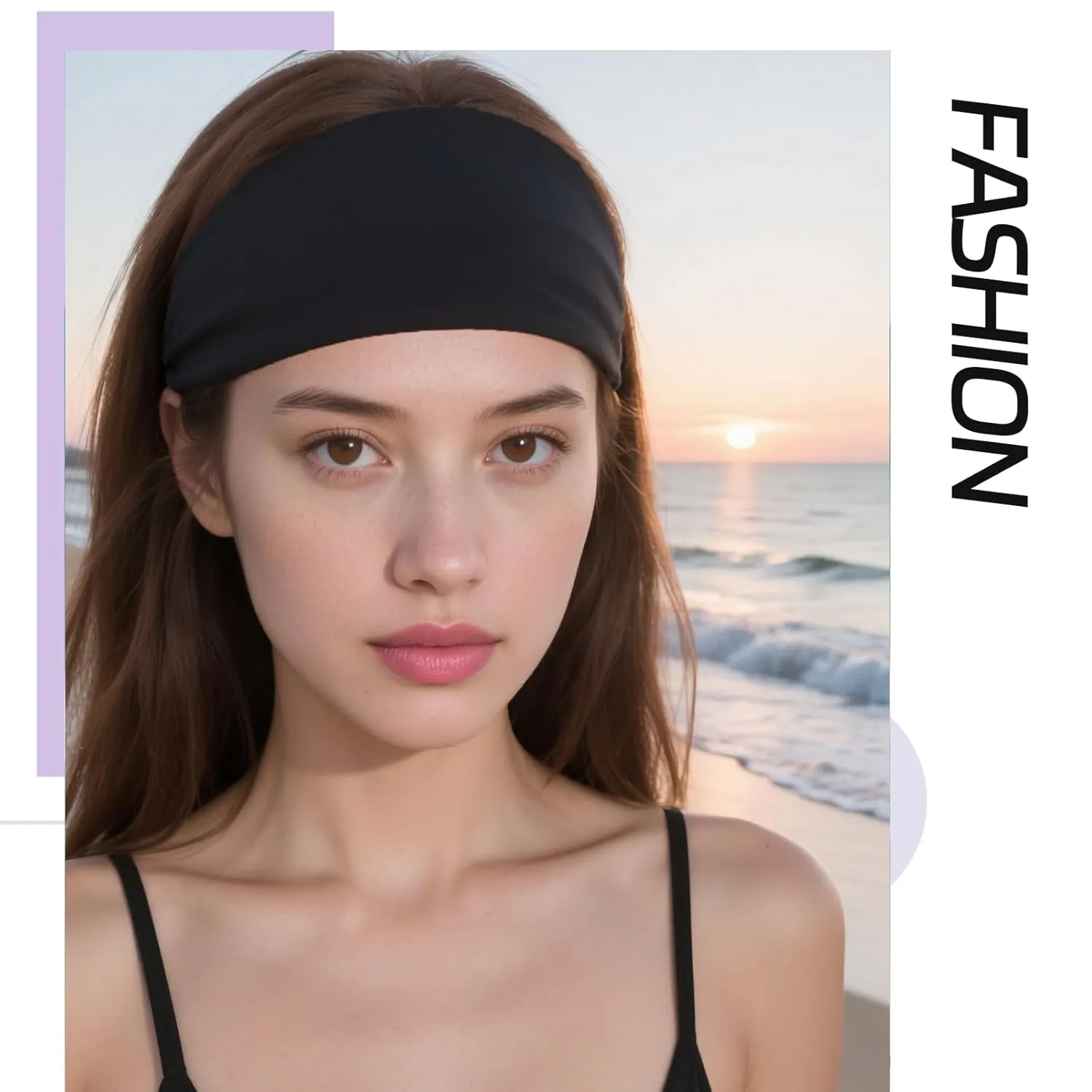 XTREND 6 Packs Wide Headbands for Women Fashion Headband Stretch Headband Boho Head Bands Hair Band Turban Workout Running Sport Hairband Accessories (Black, Dark Gray, Light Gray)