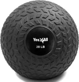 Yes4All Slam Balls, 10-40lb Medicine Ball Weight, Durable PVC Sand Filled Workout Dynamic Medicine Ball for Core Strengthen