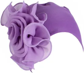 YYAOJHAO Chemo Turban Hats for Women - Elastic Flower Beanie Headwrap Caps Solid Color Grate for Cancer Hair Cover